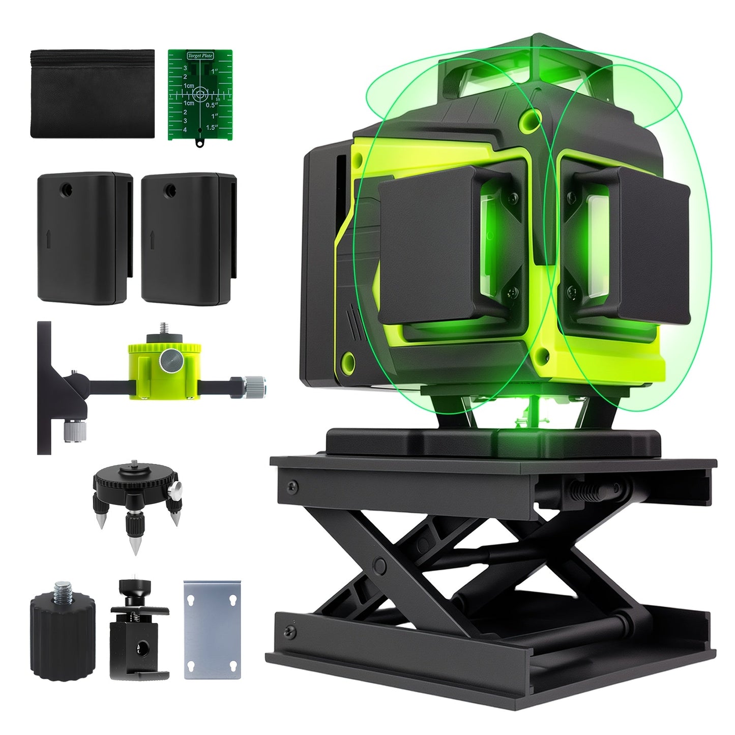 Compact Line Laser Level Kits in Four Model Packages with Bracket, Base and Battery Options