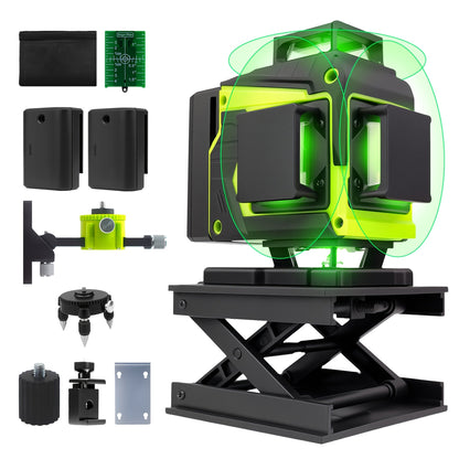 Compact Line Laser Level Kits in Four Model Packages with Bracket, Base and Battery Options