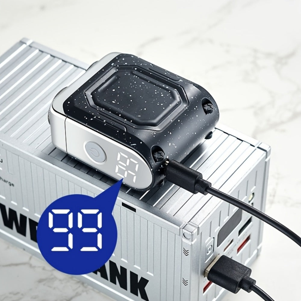 Electric Shaver Dual-Head Floating Magnetic Razor with Digital Battery Display, USB Charging and Three Colors