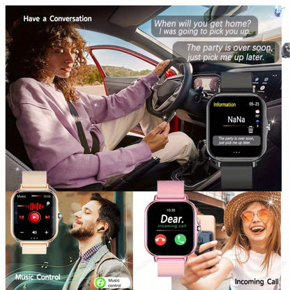 Smartwatch 1.83 Inch Fitness Tracker with Dual TPU Straps, Calling and Multi-Sport Records