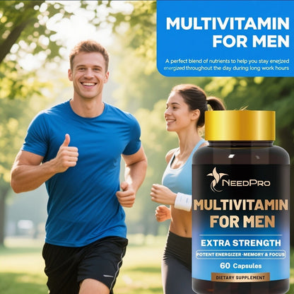 Dietary Supplement Men’s Multivitamin Capsules with Vitamins A, C, D, B6, B12, Zinc, Biotin and Folate