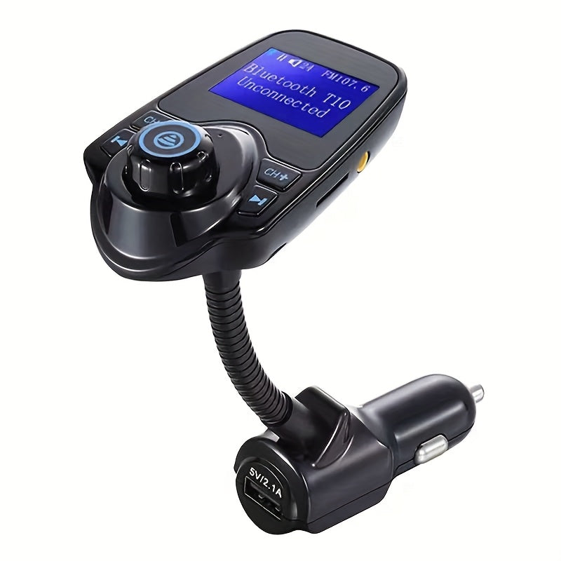 Bluetooth 5.0 Car FM Transmitter Adapter Hands-Free Calling Dual USB Quick Charge Car MP3 Player Wireless Car Kit for iPhone Android Music Streaming