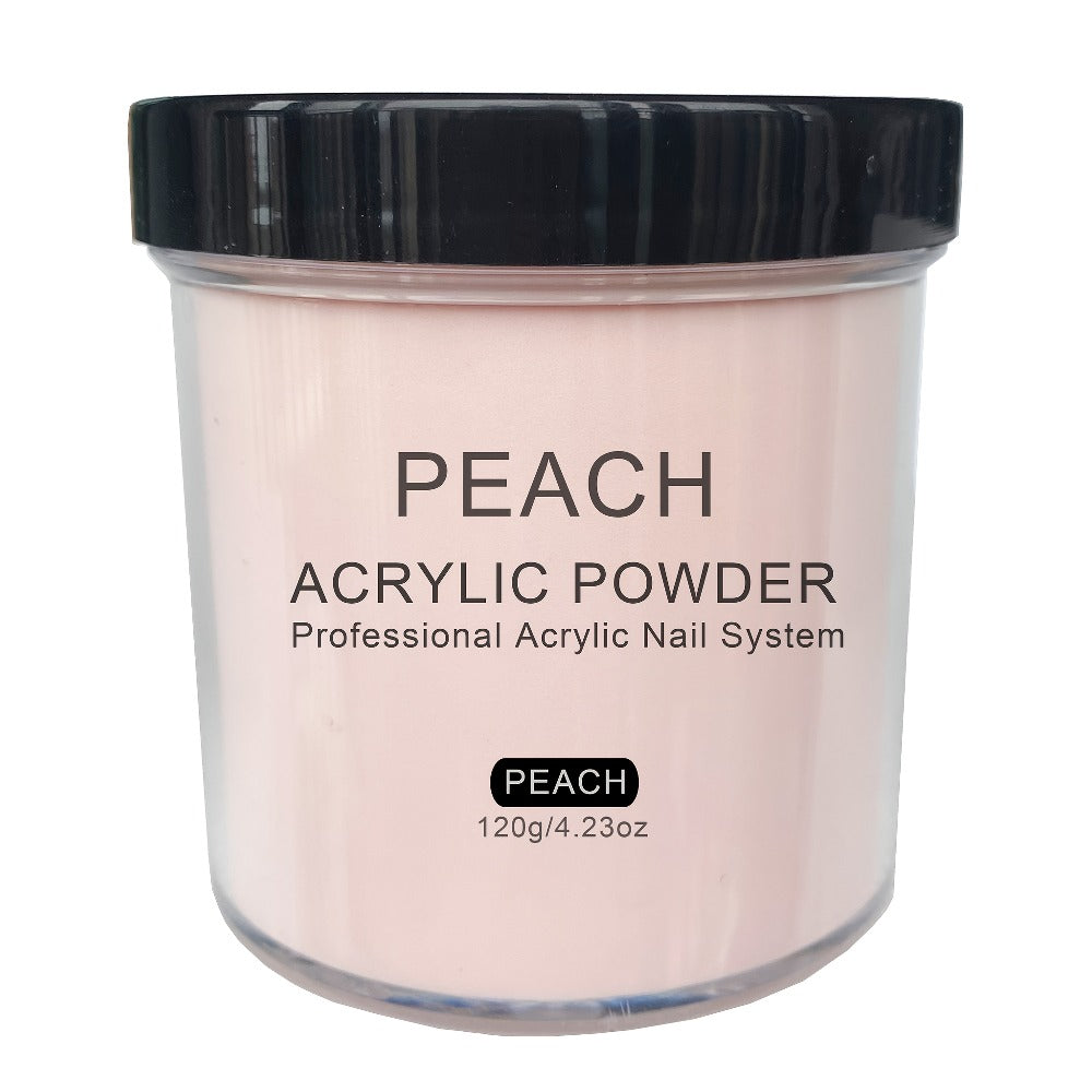 120g Acrylic Nail Powder Jar in Rose, Almond, Peach or Natural Pink for Use with Compatible Acrylic Liquid