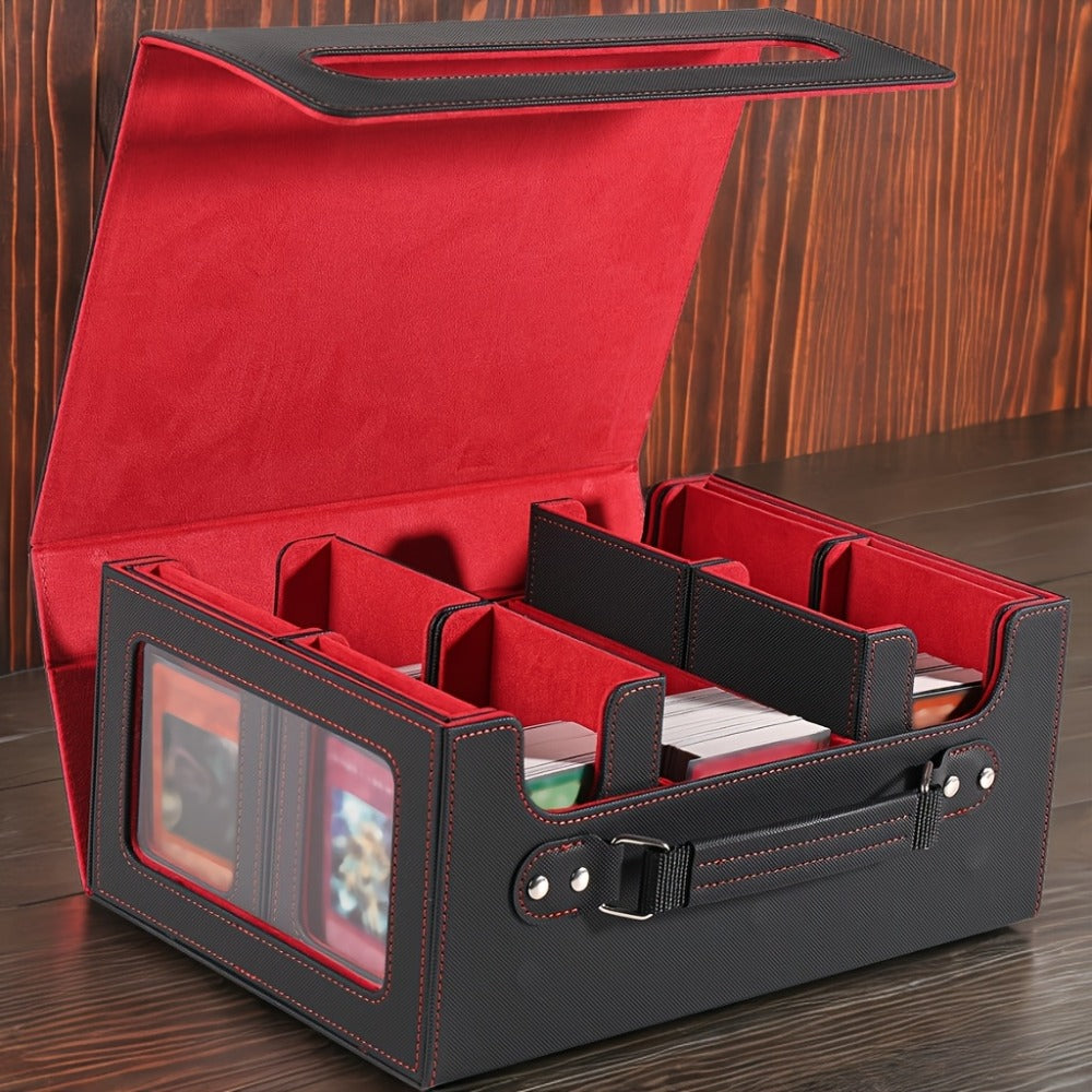 Five-in-One Trading Card Storage Box with Detachable Dividers, Display Windows and Four Colors
