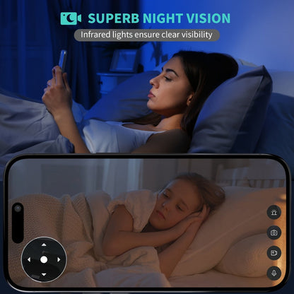 Indoor Security Camera 4MP Dual-Band WiFi Model with 360° Rotation, Night Vision and Two-Way Audio