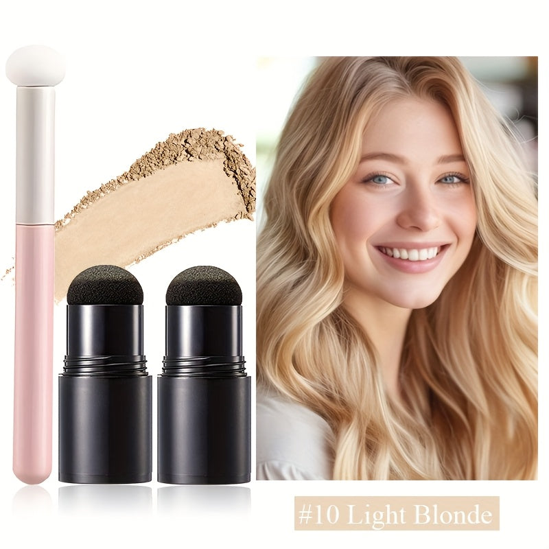 Root Touch Up Powder Stick with Brush — Instant Hair Root Concealer & Eyebrow Filler | Concentrated Paste Formula for Targeted Gray Coverage | 8 Shades for Women & Men All Hair Types