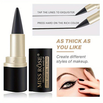 Waterproof Black Eyeliner Pencil Set 3pcs – Long-Lasting Smudge-Proof Matte Eye Liner Precise Single Tip Gentle Formula for Sensitive Eyes All Day Wear Women Gift