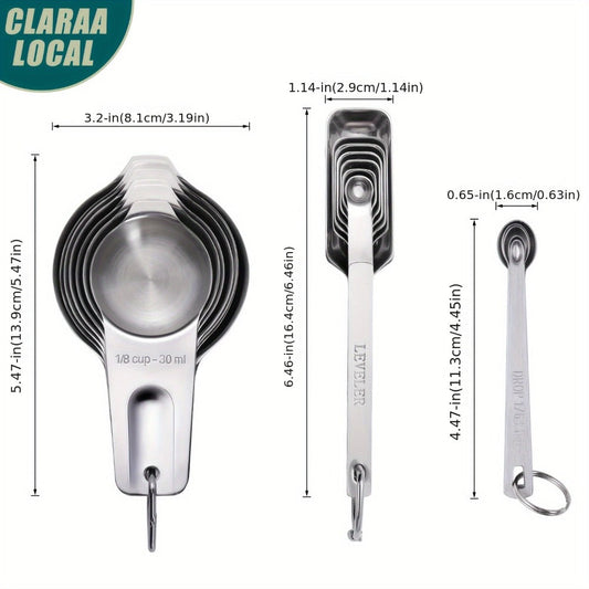 Measuring Cups and Spoons Set Stainless Steel 13-Piece 20-Piece with Leveler Dishwasher Safe Baking Measuring Set for Dry Wet Ingredients Kitchen Cooking Baking Gift