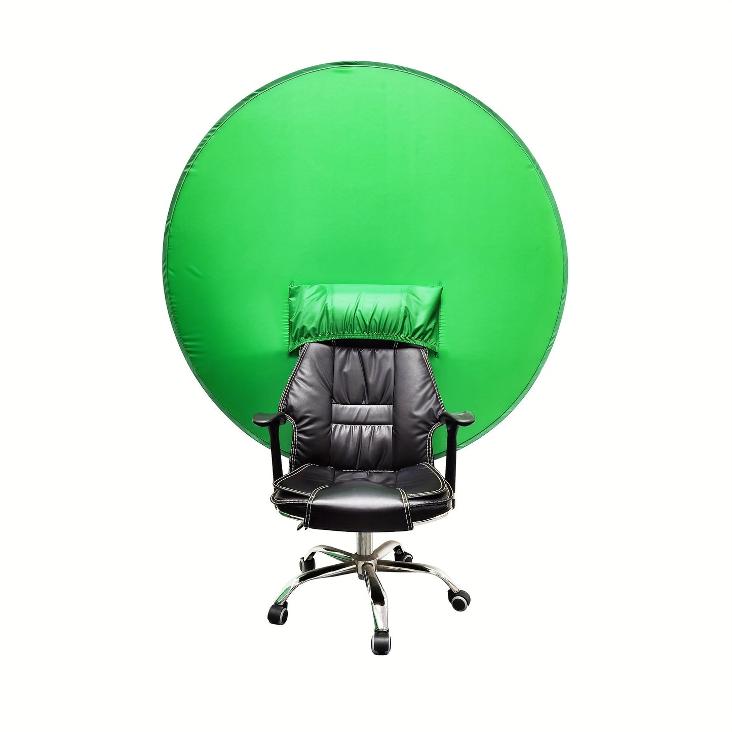 Foldable 43.3-Inch Green Screen with Chair Mount, Storage Bag and Collapsible Chroma Key Backdrop