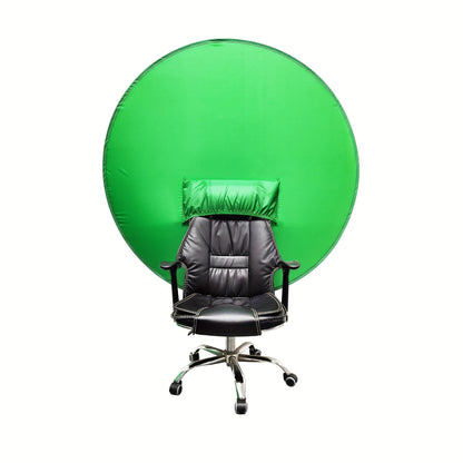 Foldable 43.3-Inch Green Screen with Chair Mount, Storage Bag and Collapsible Chroma Key Backdrop
