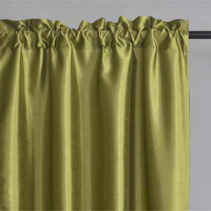 Kitchen Curtains 3 Panels Faux Silk Sheer Tier and Valance Set Rod Pocket 2 Tiers 26x36 inch + Valance 52x14 inch for Kitchen Bathroom Window Drapes