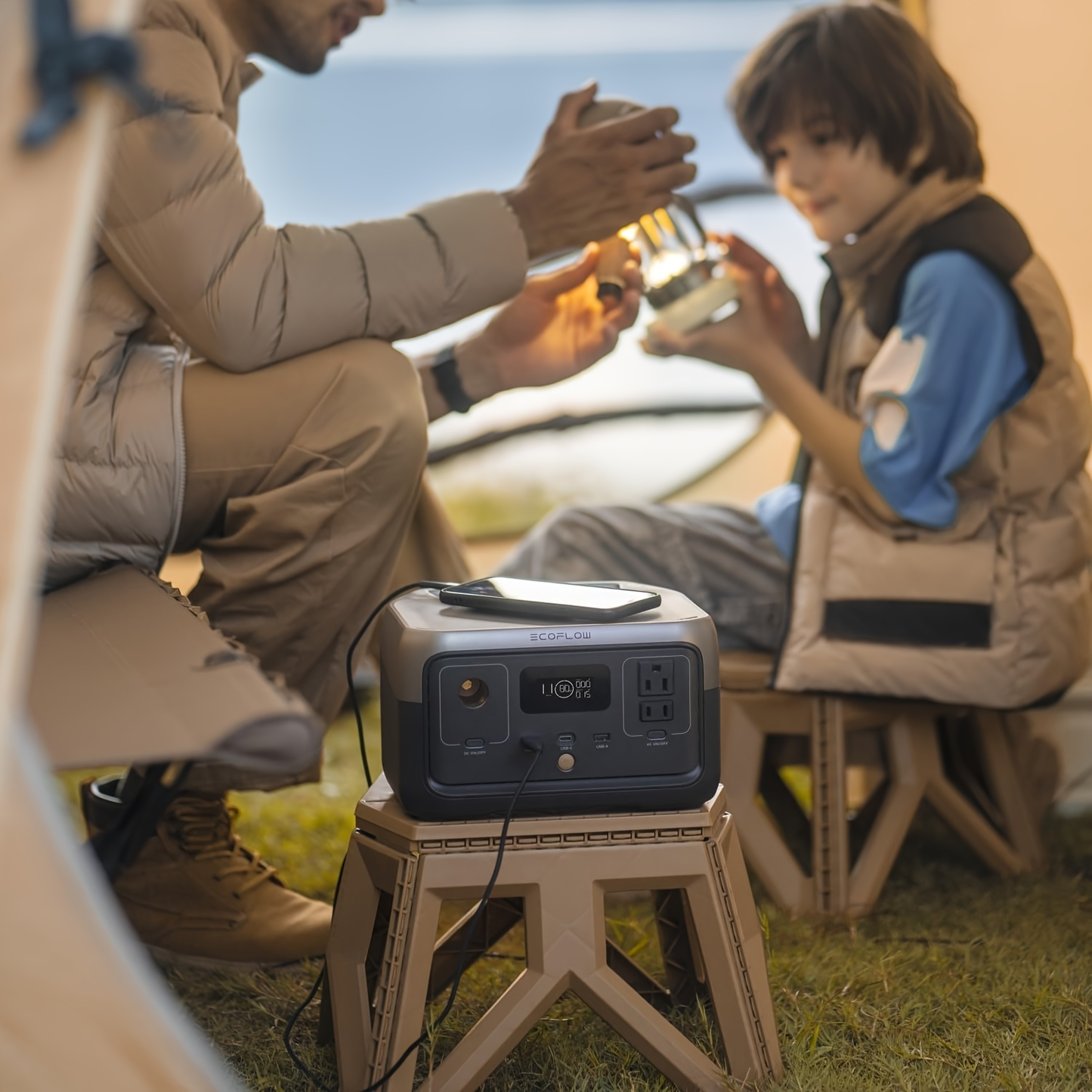 EcoFlow RIVER 2 Refurbished Portable Power Station 240Wh - Certified Refurbished Solar Generator, AC Outlet, Fast Charging, Lightweight for Camping, RV, Home Emergency Backup