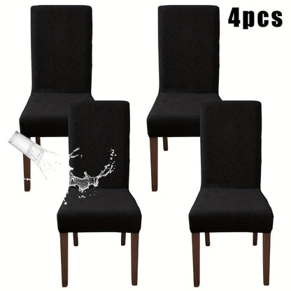 Stretch Dining Chair Covers Set of 4/6 - Plant Print Slipcovers for Dining Room Kitchen Chairs, Elastic Parsons Chair Protector, Home Decor