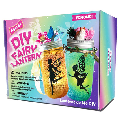 Fairy Lantern DIY Craft Kit for Girls Ages 6+ – Color Changing LED Mason Jar Night Light with Remote Control, Arts & Crafts Activity Set, Birthday Christmas Holiday Gift for Kids