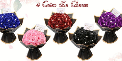 Artificial Flash Rose Bouquet 24/36 Pcs – Simulation Shiny Fake Roses for Wedding, Engagement, Anniversary & Holiday Decorations, Multiple Colors