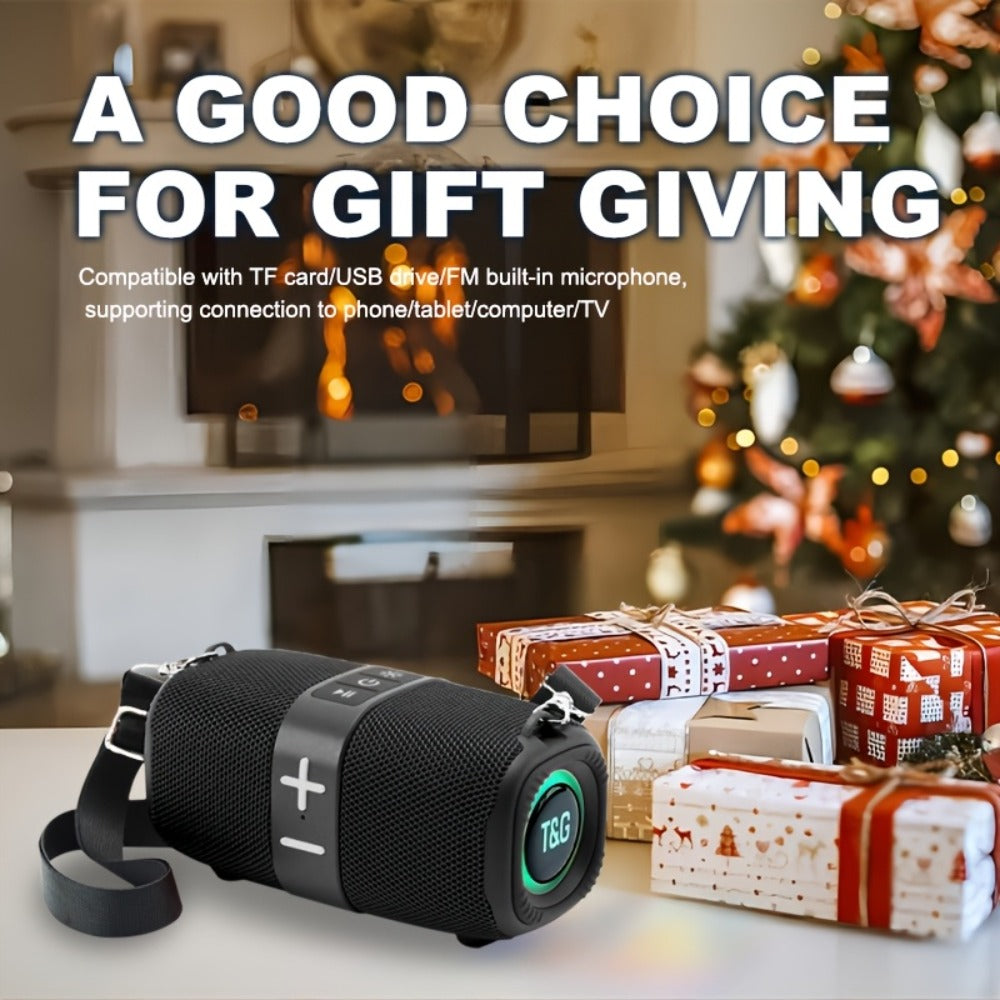 Bluetooth Speaker T&G TG667 Compact Shoulder-Strap Model with Bluetooth, USB, TF, FM and Type-C Charging