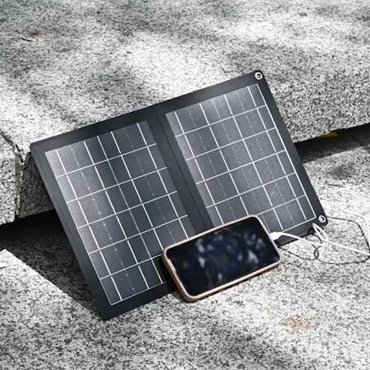 30W Foldable Solar Charging Panel - 2-in-1 Portable Design, USB Port, Fast Charge for Smartphones, Tablets & Action Cameras, Lightweight for Camping, Hiking & Travel