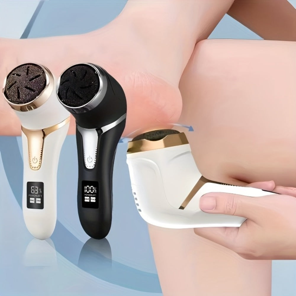 Electric Foot Callus Remover with 10pcs Pedicure Set, IPX7 Waterproof Rechargeable Foot Grinder, Multi-Speed LCD Display Electric Foot File for Dead Skin, Cracked Heels & Smooth Feet – Pink, White, Black