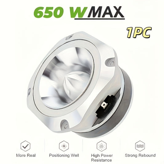 4 Inch Bullet Tweeter 600W Aluminum Frame – 6 Ohm Chrome HiFi Super Tweeter for Car Audio System, Stereo High-Frequency Speaker, Universal Automotive Fit