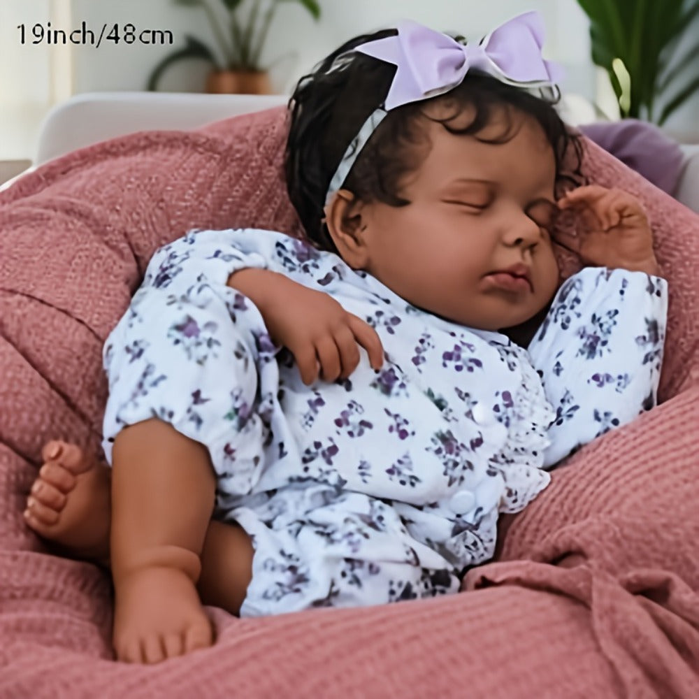 Reborn Doll VIVIDOLL 19-Inch Poseable Figure with Hand-Painted Face, Printed Outfit and Doll-Only Configuration