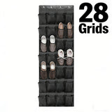 7-layer black 28-compartment storage bag with hook
