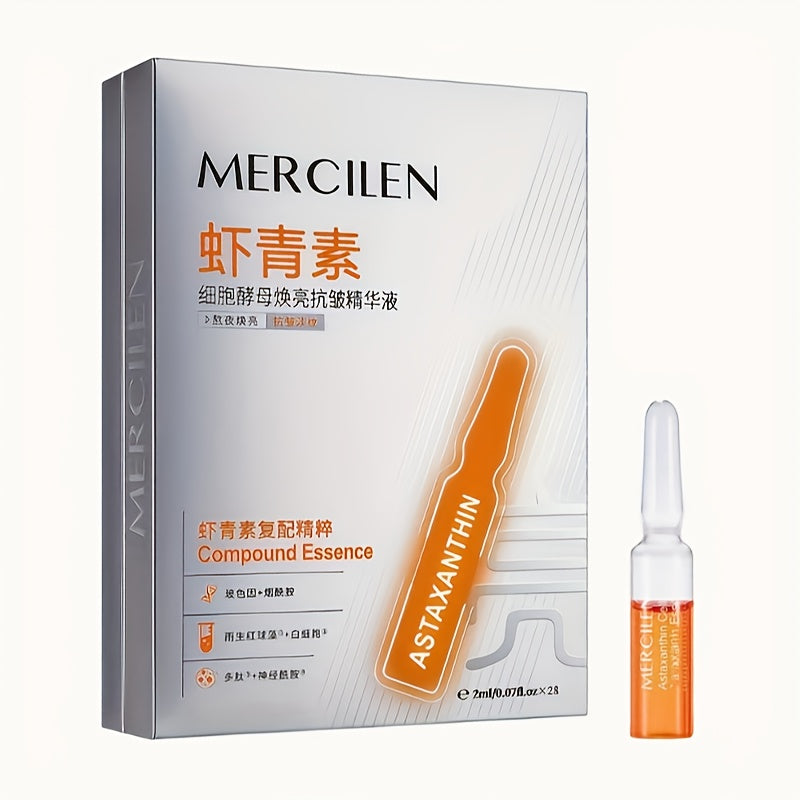 Face Serum Mercilen Astaxanthin Ampoule Set with 28 Individually Packed 2ml Essence Portions