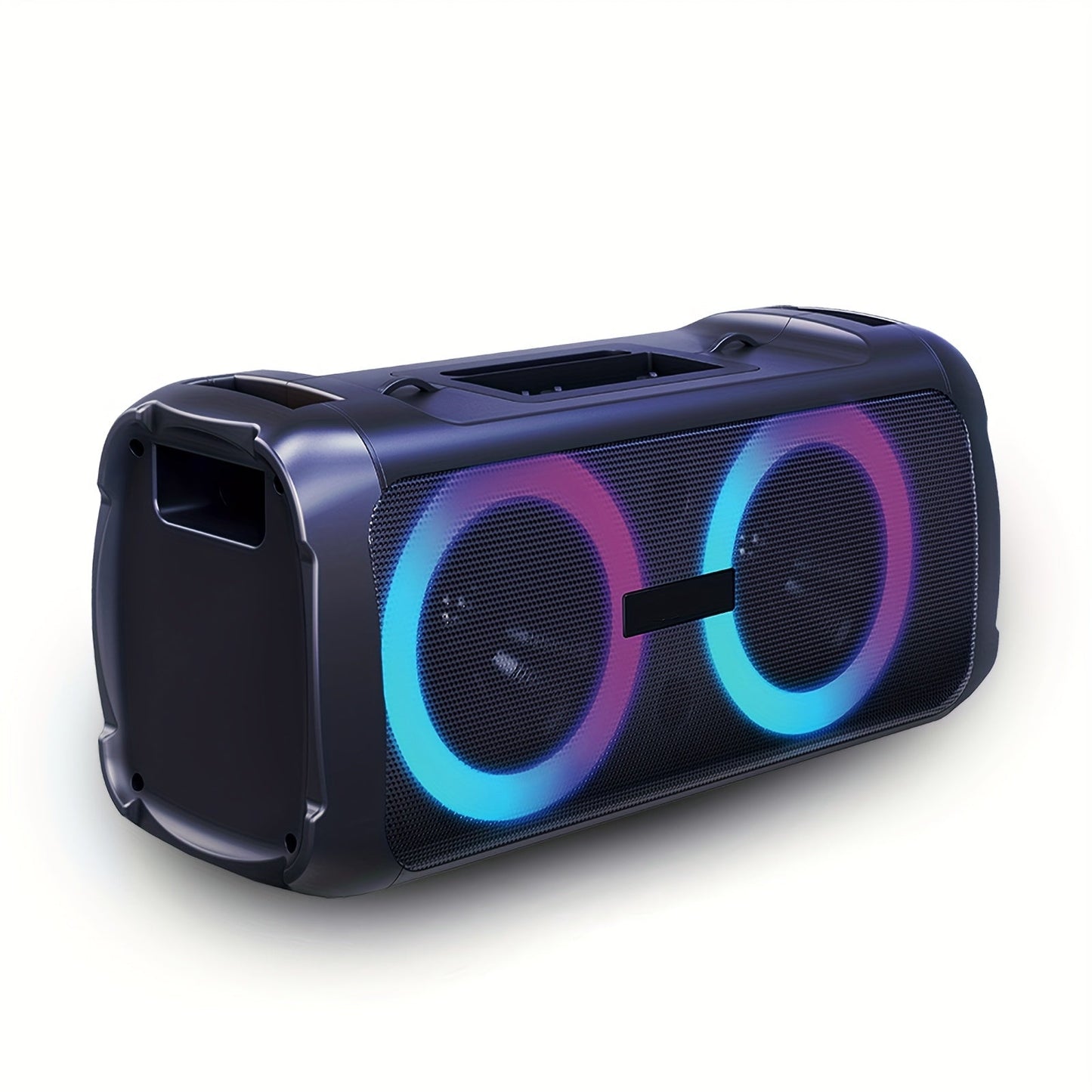 Portable Bluetooth Speaker Large Party Model with Dual 6.5-Inch Woofers, TWS, LED Rings and 5-Hour Battery