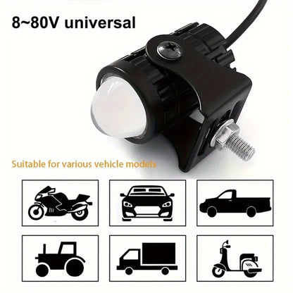 Dual-Color LED Vehicle Work Light Set, Two-Piece 8–80 V Pair with 6000 K White and 3000 K Yellow Output