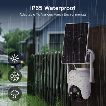 3MP Solar PTZ Outdoor Security Camera with 2.4GHz WiFi, Sold Alone or in One- or Two-Camera Solar Panel Packages