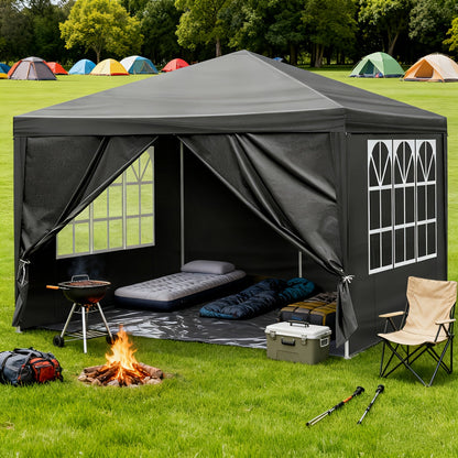 Canopy Tent Sidewalls 10x10 FT PE Fabric Waterproof 3 or 4 Side
