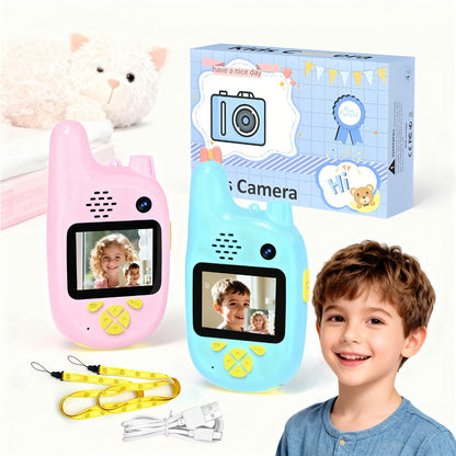Kids Video Walkie Talkies 2 Pack with Video Call, Voice Changer & Dual Camera – Long Range Outdoor Toy, Birthday Gift for Boys Girls Age 4+, Indoor Camping Hiking Play