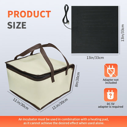 Bread Proofing Box USB Powered Foldable Dough Fermenter with Carry Bag - Zippered Portable Proofing Container for Pizza Dough