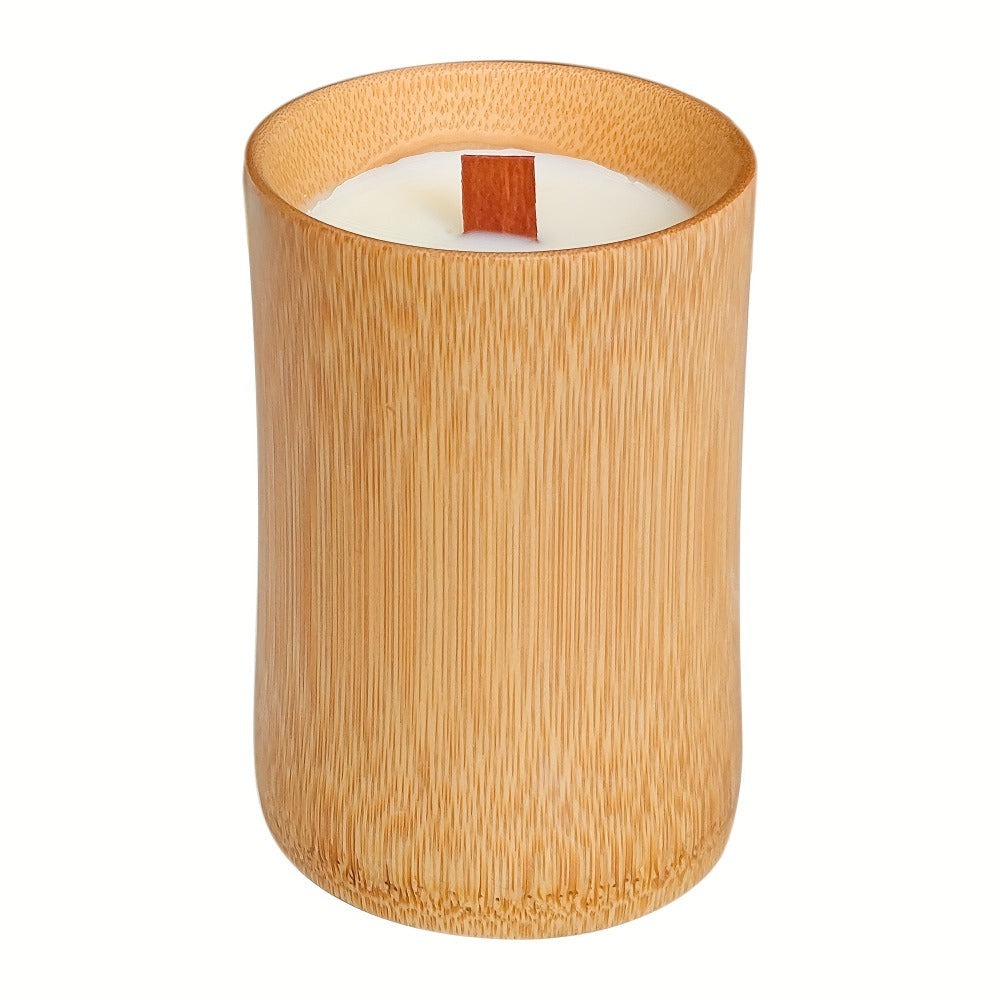 Scented Candles in Carbonized Bamboo Jar – 60-Hour Long-Lasting Soy Wax Candle with Premium Fragrance – Aromatherapy Gift for Home Decor, Spa, Housewarming, Christmas, Mom & Friends (8 Scents)