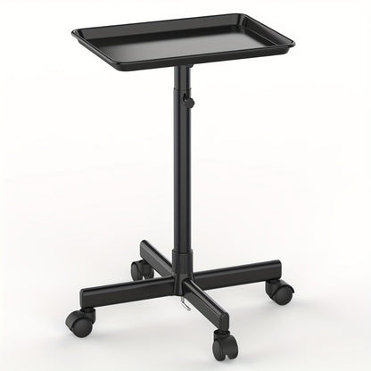 Adjustable-Height Salon Tray Cart with Removable 18 x 13-Inch Tray and Gold or Black Finish