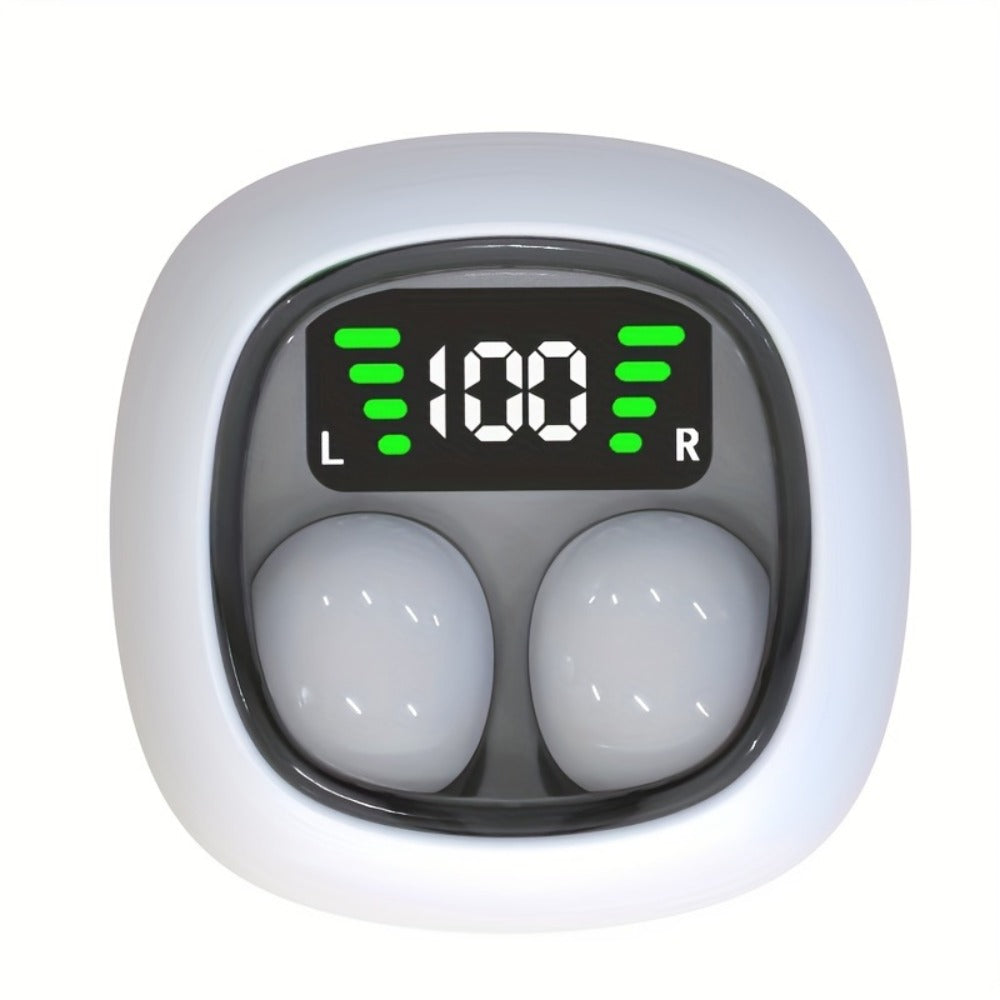 Wireless Earbuds Ultra-Small HiFi In-Ear with Touch Control, Built-In Mic and LED Case in Three Colors
