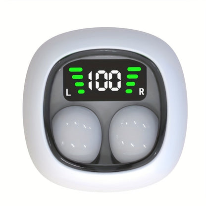 Wireless Earbuds Ultra-Small HiFi In-Ear with Touch Control, Built-In Mic and LED Case in Three Colors