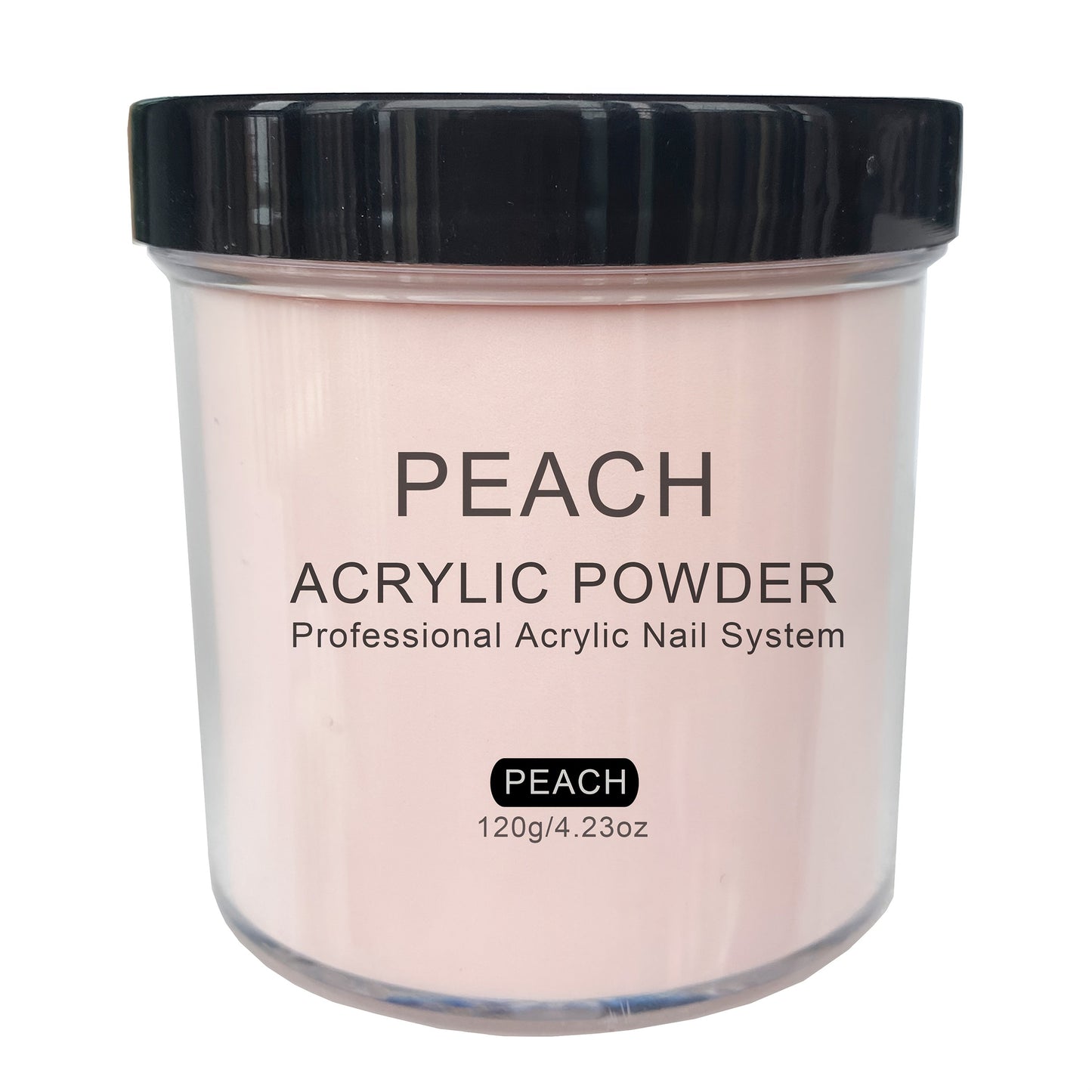 120g Acrylic Nail Powder Jar in Rose, Almond, Peach or Natural Pink for Use with Compatible Acrylic Liquid
