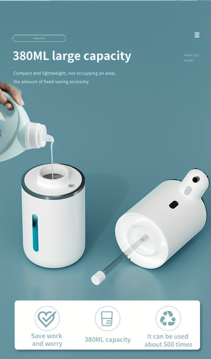 Rechargeable Touchless Foam Soap Dispenser with Six-Level Display, Countertop or Wall Mount in Black or White