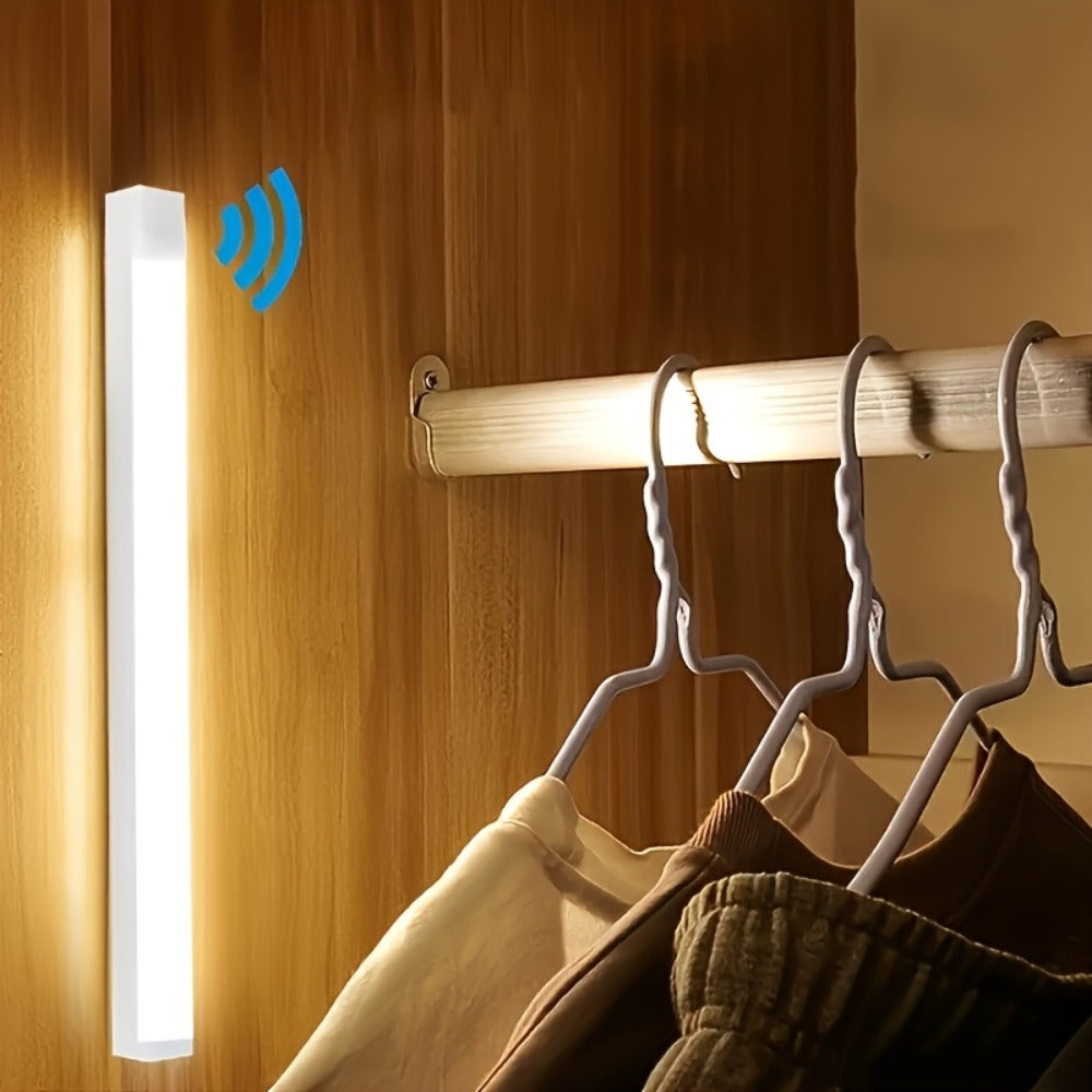 Night Light Motion Sensor LED Bar with USB Rechargeable 400mAh Battery, Three Brightness Levels and Six Size-Pack Options