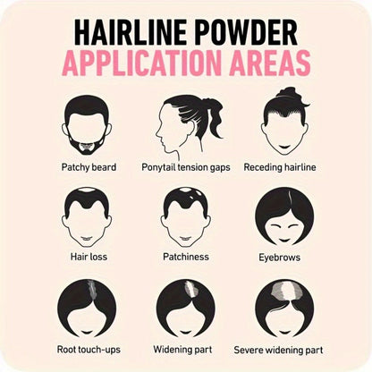 4 g Hairline Concealer Powder with Precision Brush in 19 Source-Labeled Shade Options for Daily Use