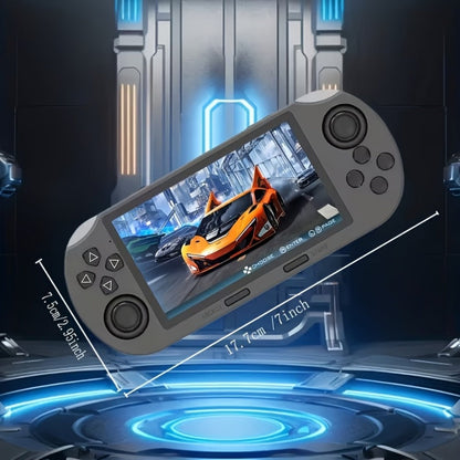 Handheld Game Console SF3000 Blue Console with 4.5-Inch HD Landscape Display, 64GB Options, 3000mAh Battery, Linux