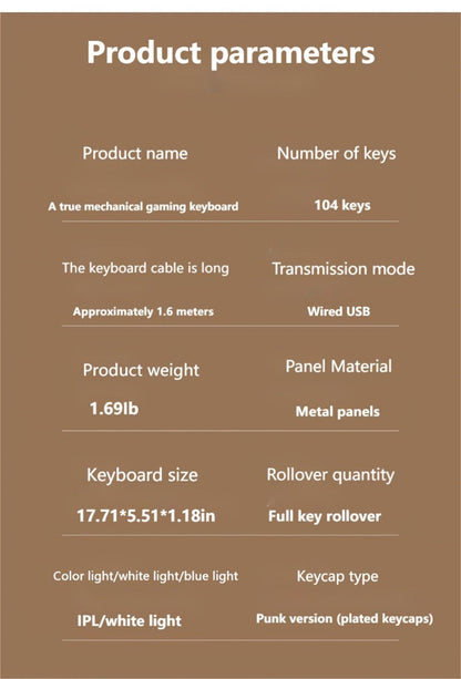 Steampunk Typewriter Mechanical Keyboard with Blue Switches – Retro Old-Fashioned USB Wired Gaming & Office Keyboard for Desktop Laptop PC Windows, Unique Aesthetic Gift for Gamers & Typists