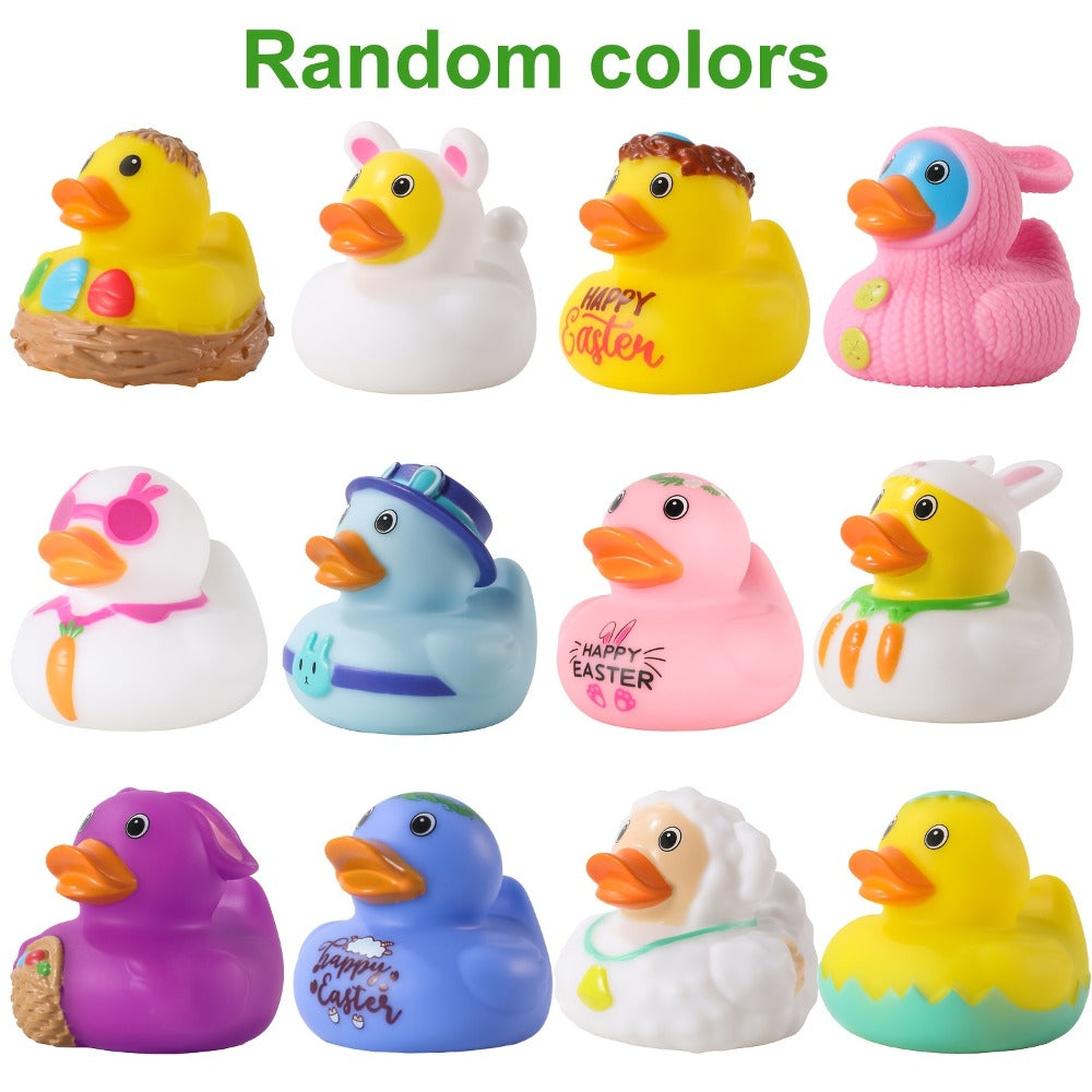 Light Up Duck Bath Toys for Toddlers – Color-Changing Floating Rubber Ducks, Sensory Water Bath Time Toys for Boys & Girls, Fun Pool Toys & Birthday Christmas Halloween Gift (Random Colors)