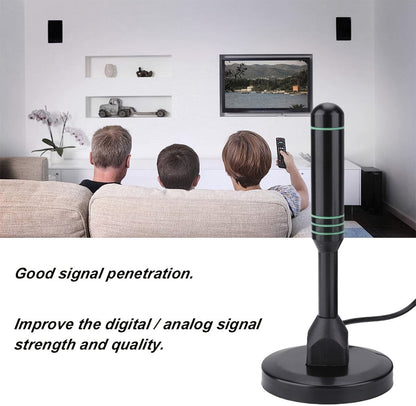 Smart IC Chip TV Antenna with Signal Booster – 4K Ultra HD & 1080P, Omnidirectional Indoor & Outdoor, Weather Resistant, 10FT Coax Cable, Free Local Channels, Works with All Smart TVs & Legacy TVs