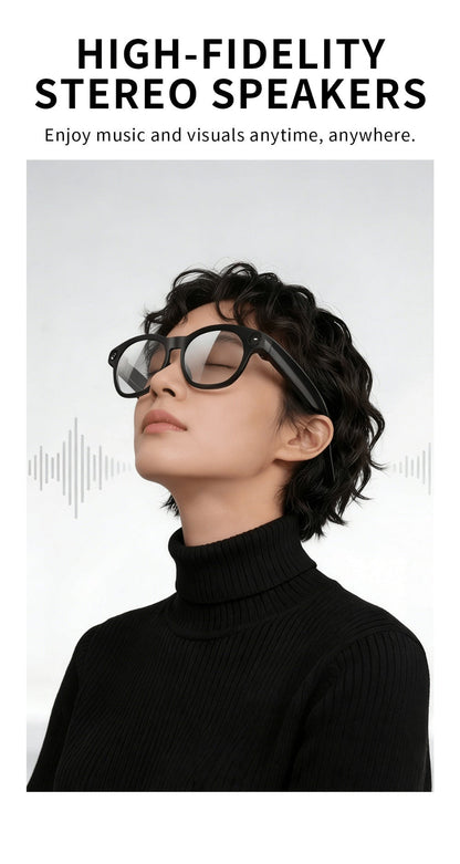 Smart Glasses 8MP Camera Eyewear with Translation, Object Recognition, Touch Control and Bluetooth Audio