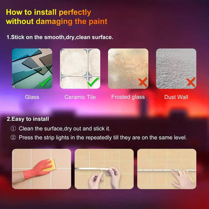 5050 RGB LED Strip Light Kit, 10m to 30m with App Control, Music Mode and 40-Key IR Remote