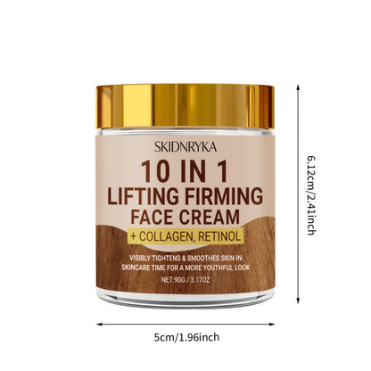 Face Cream 10-in-1 Moisturizing Formula in a Two-Jar Set with Refreshing Non-Greasy Texture for Daily Use