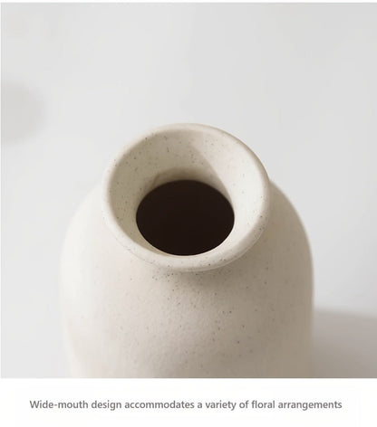 Boho Ceramic Vase Set 3pcs - Matte Nordic Minimalist Geometric Floral Design for Home Decor, Living Room, Entryway, Bookshelf & Bathroom Vanity, Modern Bohemian Decorative Vases, Holiday Gift