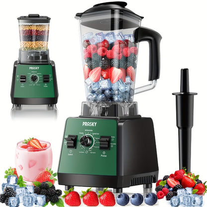 Professional Blender for Kitchen 68oz 25000RPM 2400W - Countertop Smoothie Blender with 2 Containers Stainless Steel Blade Variable Speed Pulse for Ice Frozen Fruit Juice Shakes 7 Colors