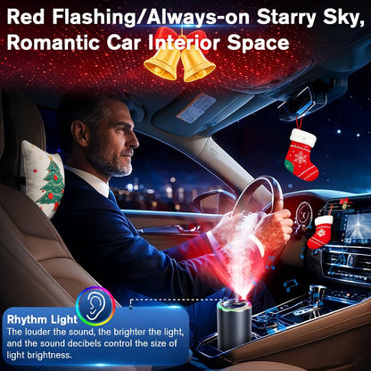 Car Aromatherapy Diffuser with Dynamic Light Show & Starry Sky Projector - USB Rechargeable Air Freshener, Essential Oil Perfume, Adjustable Fragrance for Car Interior